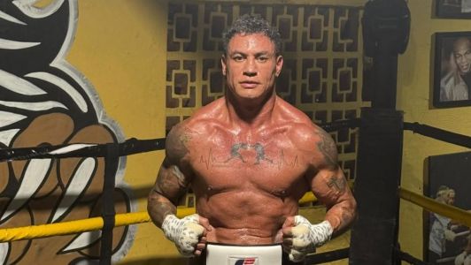 Acelino 'Popó' Freitas em treino