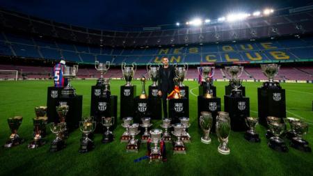 Sergio Busquets em despedida do Barcelona