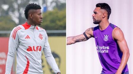 Vitão, do Inter, e Raniele, do Corinthians, serão titulares no duelo pelo Brasileirão