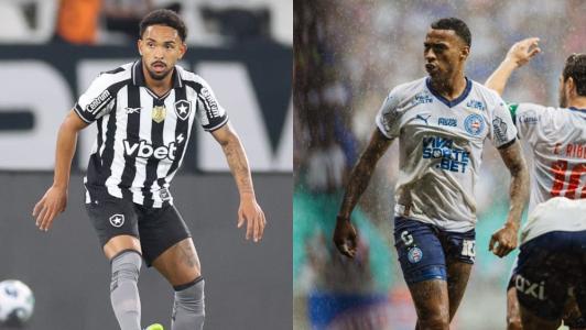 Botafogo x Bahia: Vitinho e Jean Lucas se enfrentam nesta quarta (1º) no Nilton Santos