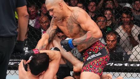 Alex Poatan dominou Magomed Ankalaev em 80 segundos de luta no UFC 320, em Las Vegas