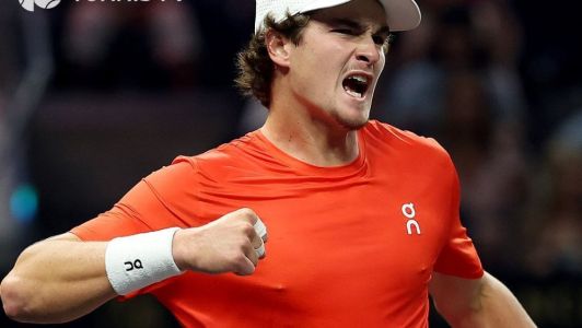 João Fonseca, em ação na Laver Cup