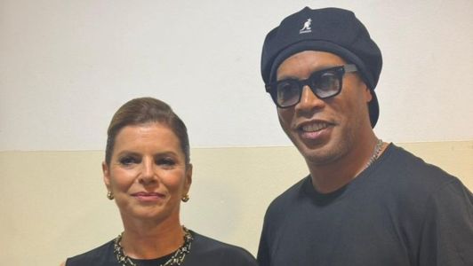 Atriz Débora Bloch e Ronaldinho Gaúcho