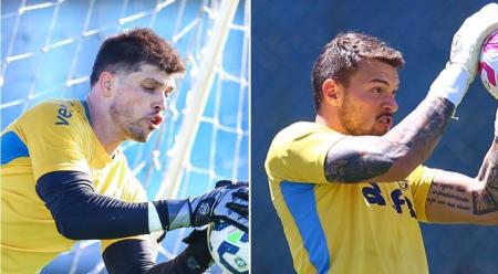Tiago Volpi e Gabriel Grando, goleiros do Grêmio
