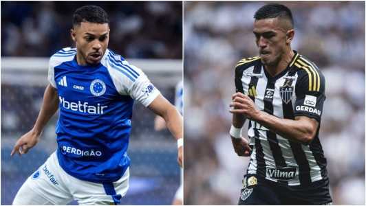 Wanderson, do Cruzeiro, e Tomás Cuello, do Atlético
