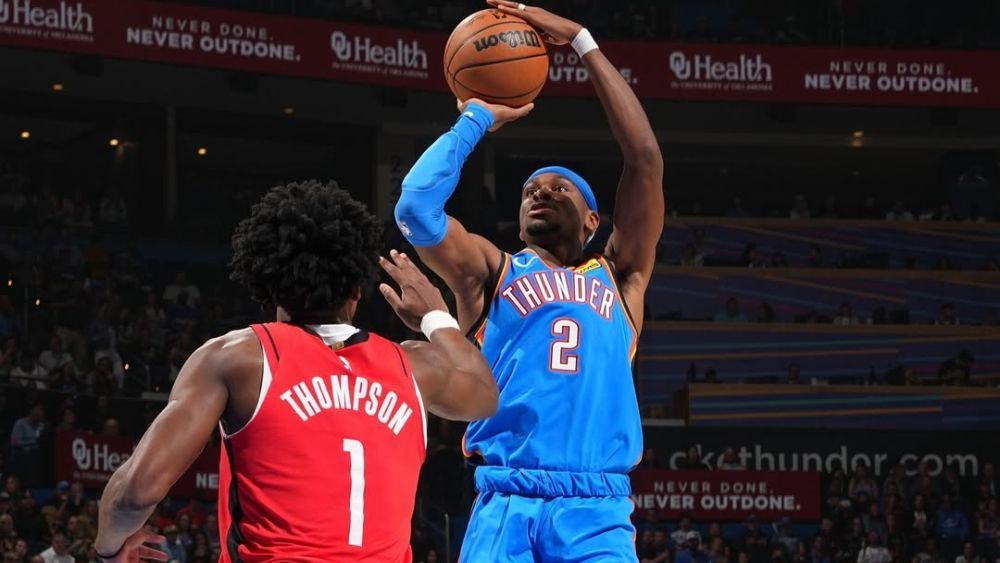 Após duas prorrogações, OKC bate Rockets por um ponto e estreia com vitória na NBA