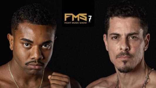 Pôster da luta entre Davi Brito e Sacha Bali no Fight Music Show 7