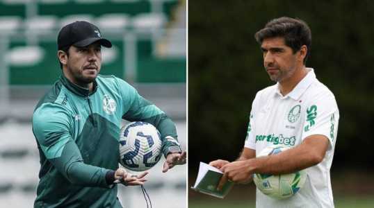 Técnicos Thiago Carpini, do Juventude, e Abel Ferreira, do Palmeiras