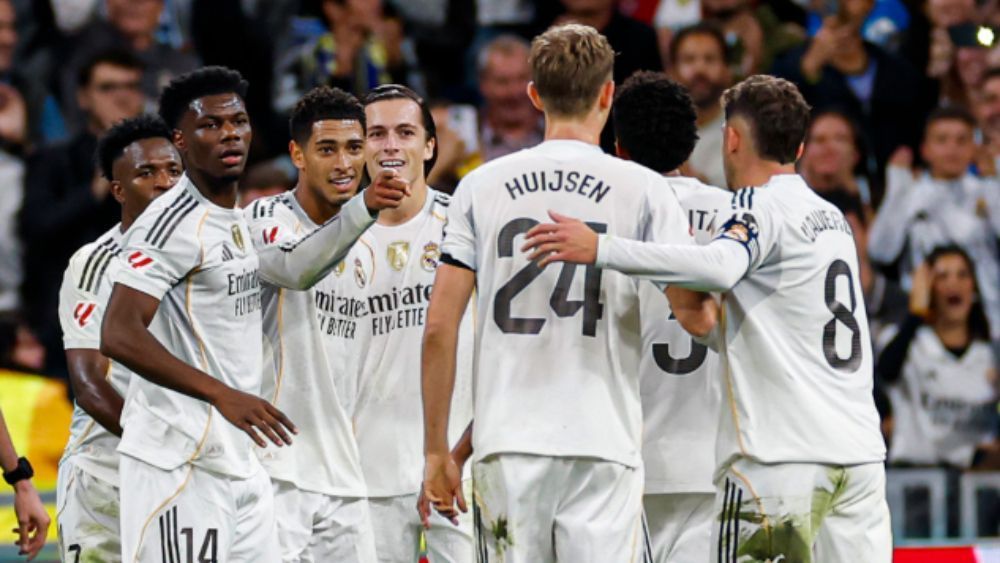 Líder do Espanhol, Real Madrid goleia Valencia em jogo de pênalti perdido por Vini Jr.