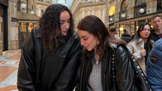 Gabi Guimarães e Boo Unzueta em viagem a Milão, na Itália