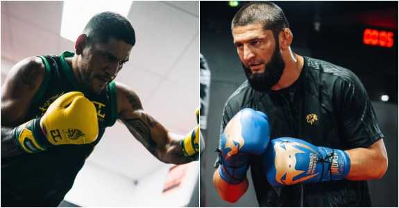 Alex Poatan e Khamzat Chimaev, campeões do UFC