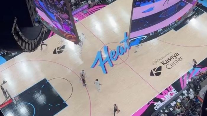 Jogo do Miami Heat no Kaseya Center, em Miami