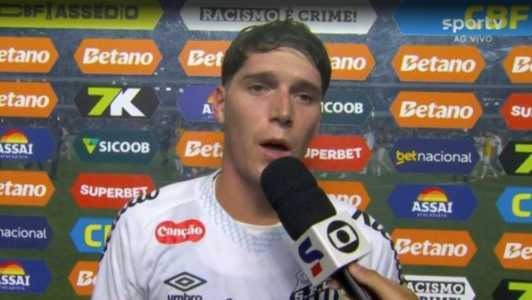 Benjamín Rollheiser marcou o gol da vitória santista no clássico contra o Palmeiras