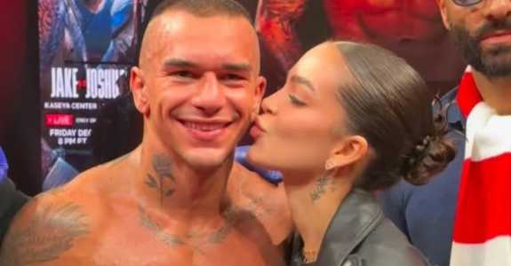 Luan Medeiros e Mel Maia juntos no ringue de boxe