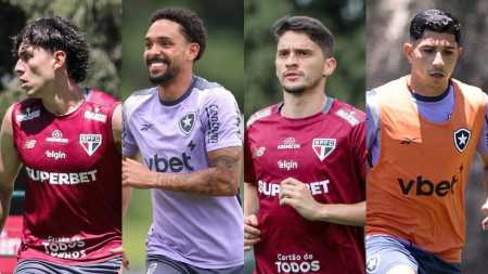 Botafogo e São Paulo negociam troca de jogadores para 2026