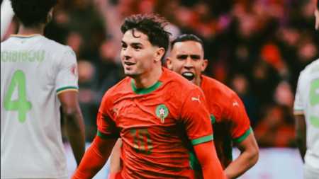 Brahim Díaz, autor de um dos gols do Marrocos sobre Comores