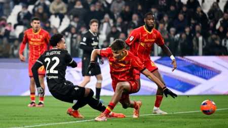 Juventus e Lecce empataram por 1 a 1 neste sábado em jogo pelo Italiano