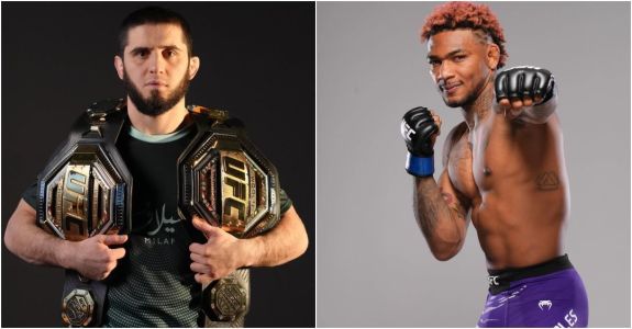 Islam Makhachev e Michael Morales, lutadores da divisão peso meio-médio, do UFC