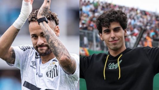 Neymar (à esq.) e Gabriel Bortoleto (à dir.)