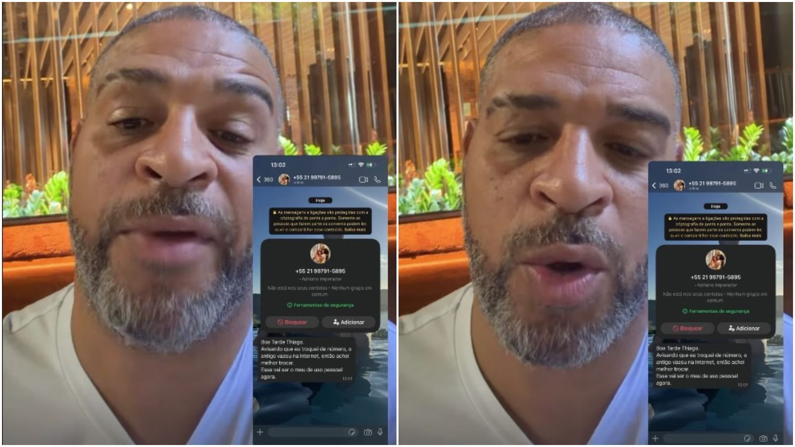 Mãe de Adriano Imperador é roubada, e ex-jogador faz ameaça forte a golpista
