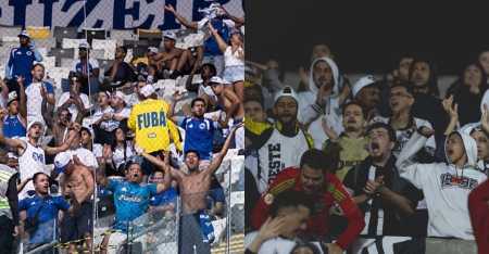 Torcida do Cruzeiro como visitante e torcida do Atlético como visitante