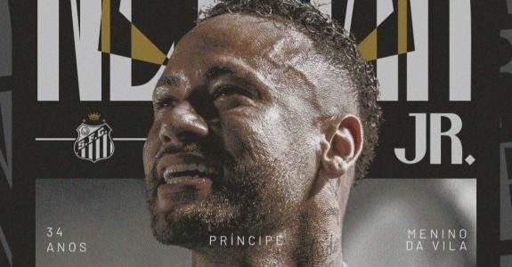 Santos homenageia Neymar pelo aniversário de 34 anos