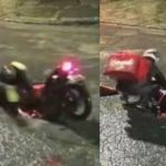 Vídeo: motociclista é ‘engolido’ por buraco enquanto realizava entregas em BH