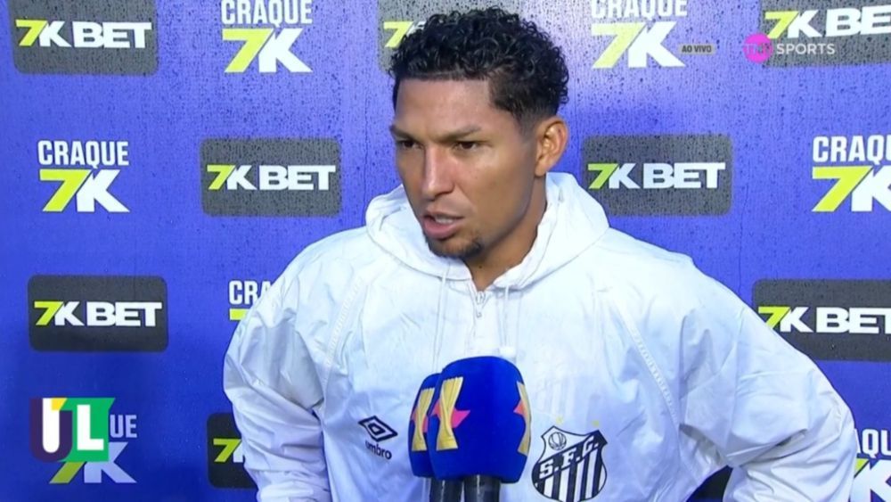Veja o que disse Rony após marcar o gol da vitória para o Santos contra o Noroeste