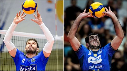 Bruninho, do Campinas, e Javad Karimi, do Minas
