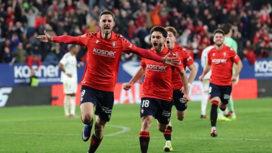 Raul García marcou o gol da vitória do Osasuna nos acréscimos