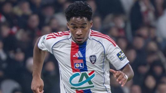 Endrick em ação pelo Lyon, da França