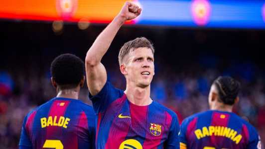 Dani Olmo, atacante do Barcelona, autor de dois gols contra o Alavés