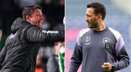 Técnicos Thiago Carpini, do Juventude, e David Ancelotti, do Botafogo