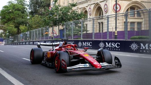 Ferrari em ação no GP do Azerbaijão de Fórmula 1