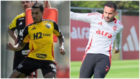 À esquerda, o estreante Dudu, e à direita, o possível titular Thiago Maia