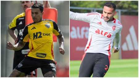 À esquerda, o estreante Dudu, e à direita, o possível titular Thiago Maia