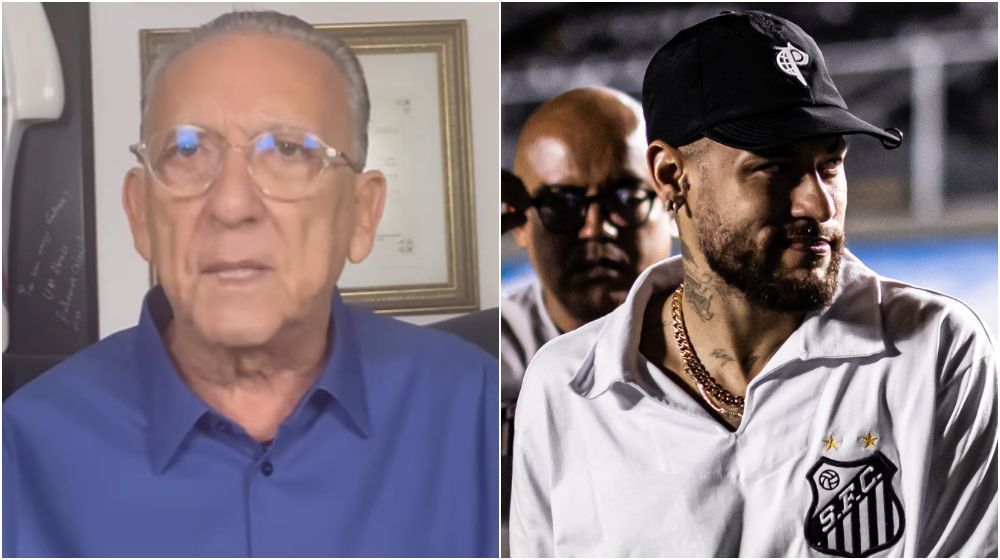 Galvão Bueno exalta volta de Neymar para o Santos e vira alvo de críticas na web