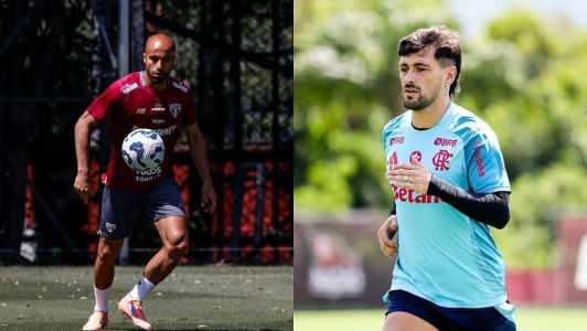 Lucas Moura e Arrascaeta são os principais jogadores de suas respectivas equipes