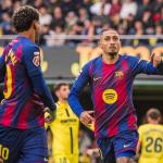 Yamal e Raphinha marcam, e Barcelona vence Villarreal pelo Campeonato Espanhol