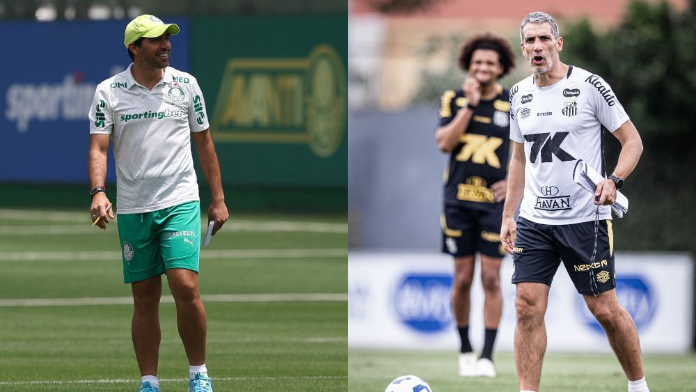 Em situações opostas, Palmeiras e Santos se enfrentam no Allianz
