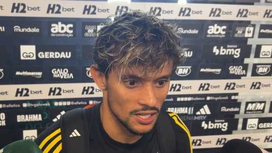 Gustavo Scarpa, do Atlético, em entrevista na Arena MRV