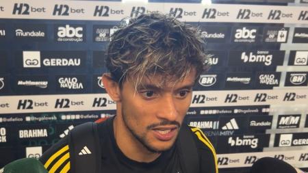 Gustavo Scarpa, do Atlético, em entrevista na Arena MRV