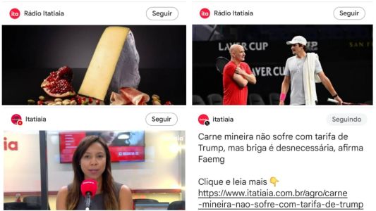 Conteúdos da Itatiaia do Portal, do YouTube, do Instagram e do X estão agora no Google Discover