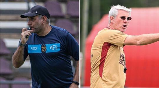 Técnicos Daniel Azambuja, da Ferroviária, e Odair Hellmann, do Athletico