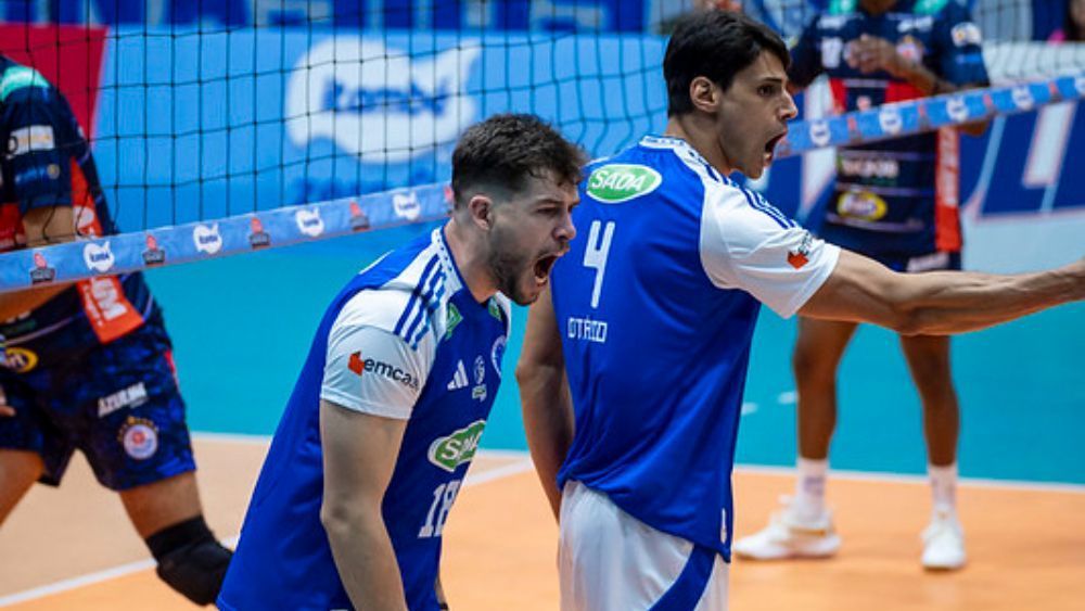 Sada Cruzeiro segura pressão e vence Monte Carmelo na estreia do Mineiro de Vôlei