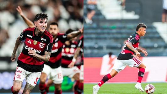 Erick Pulgar e Jorge Carrascal em jogo contra o Botafogo