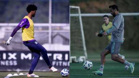 Hugo Souza e Nenê duelam neste domingo (7), pelo Campeonato Brasileiro