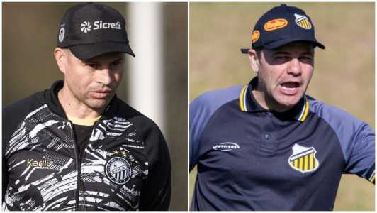 Alex, técnico do Operário, e Umberto Louzer, treinador do Novorizontino