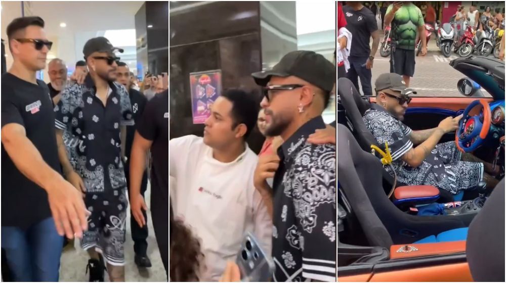 Sósia de Neymar causa alvoroço em shopping de Santos, e craque manda recado