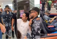 Sósia de Neymar causa alvoroço em shopping de Santos, e craque manda recado